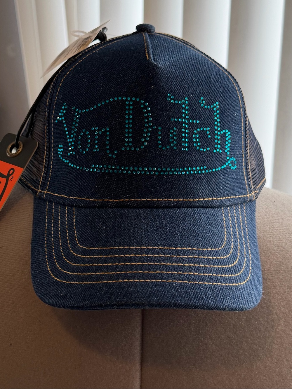 🔥 VON DUTCH RHINESTONE DENIM TRUCKER